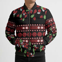 Fiji Masi Bula Tagimoucia Flowers Bomber Puffer Jacket - Polynesian Pride