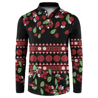 Fiji Masi Bula Tagimoucia Flowers Button Sweatshirt