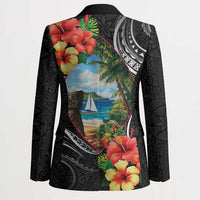 Hafa Adai Guam Blazer Guahan Seal Chamorro Stones Tribal - Polynesian Pride