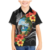 Hafa Adai Guam Family Matching Mermaid Dress and Hawaiian Shirt Guahan Seal Chamorro Stones Tribal