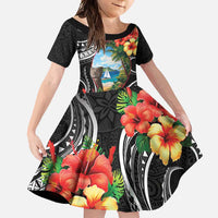 Hafa Adai Guam Family Matching Tank Maxi Dress and Hawaiian Shirt Guahan Seal Chamorro Stones Tribal