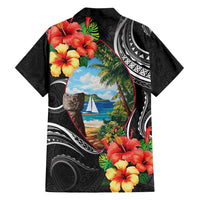 Hafa Adai Guam Family Matching Tank Maxi Dress and Hawaiian Shirt Guahan Seal Chamorro Stones Tribal