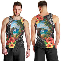 Hafa Adai Guam Men Tank Top Guahan Seal Chamorro Stones Tribal