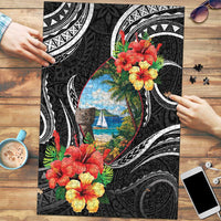 Hafa Adai Guam Puzzle Guahan Seal Chamorro Stones Tribal LT9 Black - Polynesian Pride