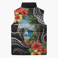 Hafa Adai Guam Sleeveless Puffer Jacket Guahan Seal Chamorro Stones Tribal LT9 - Polynesian Pride