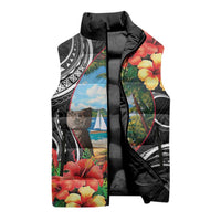 Hafa Adai Guam Sleeveless Puffer Jacket Guahan Seal Chamorro Stones Tribal LT9 - Polynesian Pride