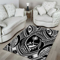 Hafa Adai Guam Inspired Tattoo Area Rug