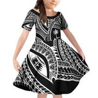 Hafa Adai Guam Inspired Tattoo Family Matching Off Shoulder Short Dress and Hawaiian Shirt