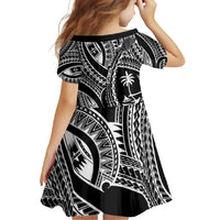 Hafa Adai Guam Inspired Tattoo Family Matching Short Sleeve Bodycon Dress and Hawaiian Shirt