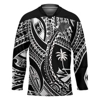 Hafa Adai Guam Inspired Tattoo Hockey Jersey LT9 Unisex Black - Polynesian Pride