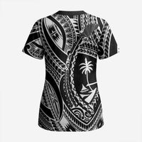 Hafa Adai Guam Inspired Tattoo Scrub Top - Polynesian Pride