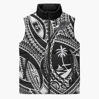 Hafa Adai Guam Inspired Tattoo Sleeveless Puffer Jacket - Polynesian Pride