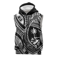 Hafa Adai Guam Inspired Tattoo Sleeveless Zip Hoodie LT9 Black - Polynesian Pride