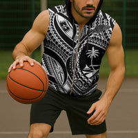 Hafa Adai Guam Inspired Tattoo Sleeveless Zip Hoodie - Polynesian Pride