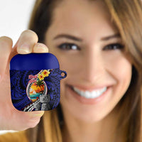 Hafa Adai Guam Seal Latte Stones Artwork AirPods Case LT9 Blue - Polynesian Pride