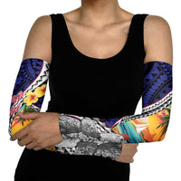 Hafa Adai Guam Seal Latte Stones Artwork Arm Sleeves LT9 - Polynesian Pride