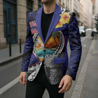 Hafa Adai Guam Seal Latte Stones Artwork Blazer - Polynesian Pride