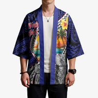 Hafa Adai Guam Seal Latte Stones Artwork Kimono - Polynesian Pride