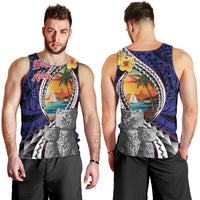 Hafa Adai Guam Seal Latte Stones Artwork Men Tank Top LT9 - Polynesian Pride