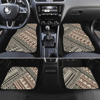 Niho Taniwha Kowhaiwhai Car Mats LT9 Set 4pcs Beige - Polynesian Pride