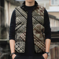 Niho Taniwha Kowhaiwhai Sleeveless Puffer Jacket LT9 - Polynesian Pride
