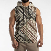 Niho Taniwha Kowhaiwhai Sleeveless Zip Hoodie LT9 - Polynesian Pride