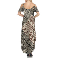 Niho Taniwha Kowhaiwhai Summer Maxi Dress LT9 - Polynesian Pride
