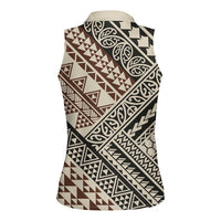 Niho Taniwha Kowhaiwhai Women Sleeveless Polo Shirt LT9 - Polynesian Pride
