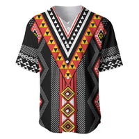 Niho Taniwha Taniko Motif Baseball Jersey
