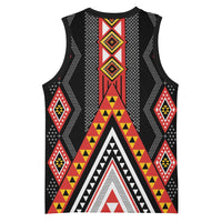 Niho Taniwha Taniko Motif Basketball Jersey LT9 - Polynesian Pride