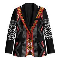 Niho Taniwha Taniko Motif Blazer LT9 Unisex Red - Polynesian Pride
