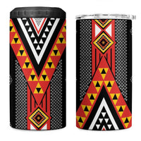 Niho Taniwha Taniko Motif 4 in 1 Can Cooler Tumbler LT9 One Size: 16 oz Red - Polynesian Pride