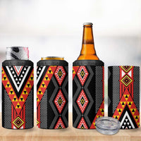 Niho Taniwha Taniko Motif 4 in 1 Can Cooler Tumbler LT9 - Polynesian Pride