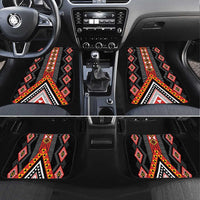 Niho Taniwha Taniko Motif Car Mats LT9 Set 4pcs Red - Polynesian Pride