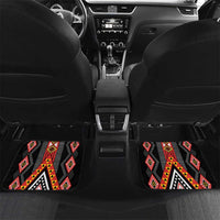 Niho Taniwha Taniko Motif Car Mats LT9 Set 2pcs - Back Red - Polynesian Pride
