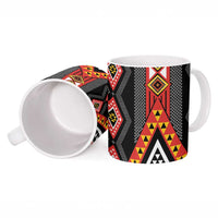 Niho Taniwha Taniko Motif Ceramic Mug LT9 - Polynesian Pride