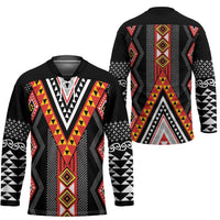 Niho Taniwha Taniko Motif Hockey Jersey LT9 - Polynesian Pride