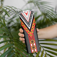 Niho Taniwha Taniko Motif Skinny Tumbler