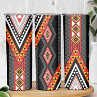 Niho Taniwha Taniko Motif Skinny Tumbler