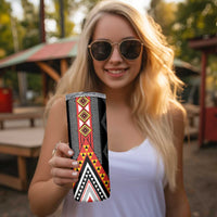 Niho Taniwha Taniko Motif Skinny Tumbler