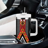 Niho Taniwha Taniko Motif Tumbler With Handle LT9 - Polynesian Pride