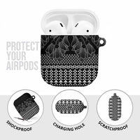 Black Taniko Kowhaiwhai Tukutuku Motif AirPods Case LT9 - Polynesian Pride