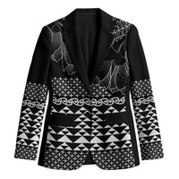 Black Taniko Kowhaiwhai Tukutuku Motif Blazer LT9 Unisex Black - Polynesian Pride