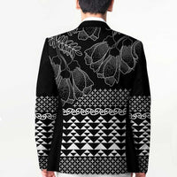 Black Taniko Kowhaiwhai Tukutuku Motif Blazer LT9 - Polynesian Pride