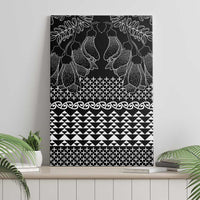 Black Taniko Kowhaiwhai Tukutuku Motif Canvas Wall Art LT9 - Polynesian Pride