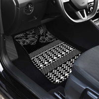 Black Taniko Kowhaiwhai Tukutuku Motif Car Mats LT9 - Polynesian Pride