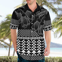 Black Taniko Kowhaiwhai Tukutuku Motif Hawaiian Shirt LT9 - Polynesian Pride