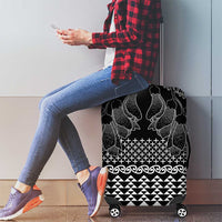 Black Taniko Kowhaiwhai Tukutuku Motif Luggage Cover
