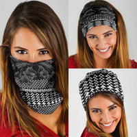 Black Taniko Kowhaiwhai Tukutuku Motif Neck Gaiter - Polynesian Pride