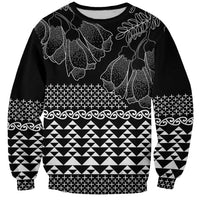 Black Taniko Kowhaiwhai Tukutuku Motif Sweatshirt LT9 Unisex Black - Polynesian Pride